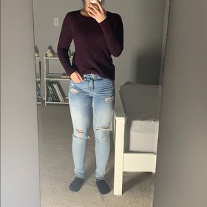 Plum-colored American Eagle sweater!